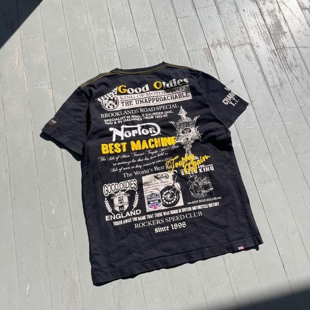 Norton Motorcycles Biker Streetwear Y2K Graphic Tee Shirt